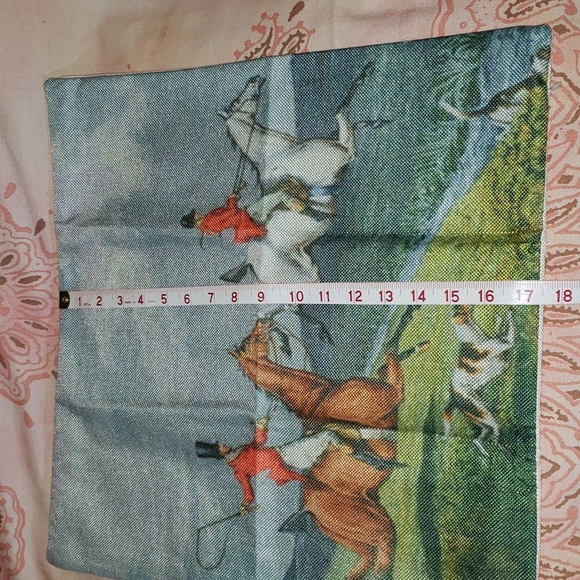 English Rider Horse Pillow Cover River Hound Dog Pony Equestrian England Farm - Picture 11 of 13
